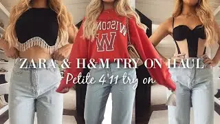 ZARA & H&M NEW IN TRY ON HAUL 2022 / Petite 5'4 and under lookbook