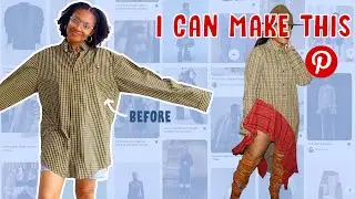 60 minute Easy DIY Ruffle Shirt Dress! | Upcycle My Dream Pinterest Wardrobe