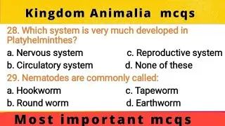 Kingdom Animalia Mcq mdcat |MDCAT 2023 Bio Mcqs| PPSC NEET 2023