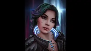 DulceCravings as a cyberpunk charachter