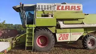 Жнива 2020 соя ГМО.Claas mega 208