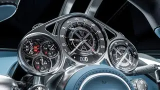BUGATTI Tourbillon analog gauges and sound of V16 engine
