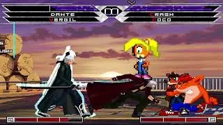 KOF MUGEN Tag Team Dante & Vergil Vs Crash Bandicoot & Coco Bandicoot
