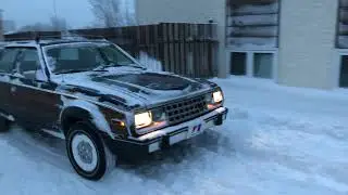 AMC Eagle wagon in the snow