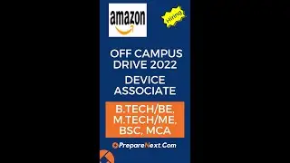 Amazon Recruitment 2022 | Device Associate | IT Job | Engineering Job | IN, KA, Bangalore