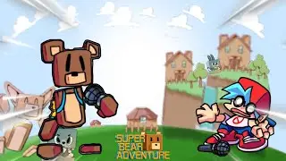 Battling Against Baaren from Super Bear Adventure IN FNF! (SUPER BEAR FUNKIN)