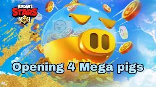 Opening 4 Mega Pigs In Brawl Stars 🤑😶‍🌫️