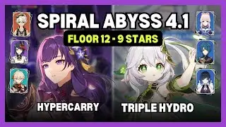 C2 Raiden Hypercarry & C0 Nahida Triple Hydro - Floor 12 9 Stars - Spiral Abyss 4.1 | Genshin Impact
