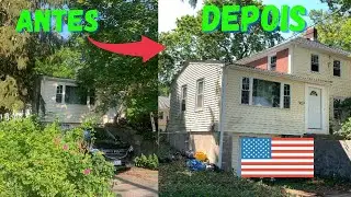 A CASA ABANDONADA  ANTES E DEPOIS .