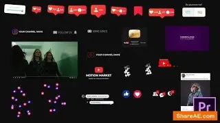SOCIAL MEDIA ELEMENTS - FOR PREMIERE PRO  ESSENTIAL GRAPHICS