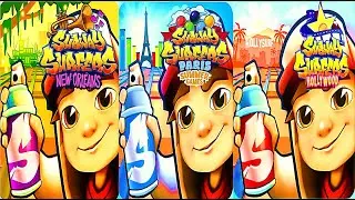 Subway Surfers New Orleans vs Paris vs Hollywood - New Gameplay 2024 - (PC UHD) [1080p60fps]