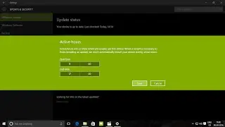 How to Stop Windows 10 Installing Updates when You are Working