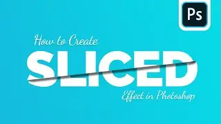 How to Create Sliced Text in Photoshop | Adobe Photoshop tutorial | 