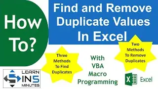 How to Find and Remove duplicate values in Microsoft Excel