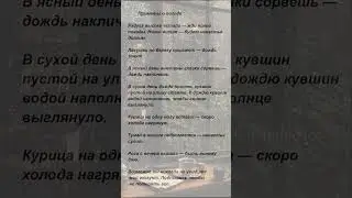 Приметы о погоде. 