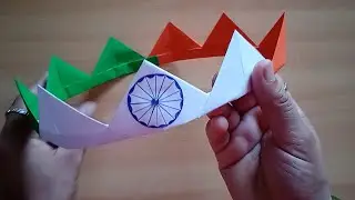 Independence Day Cap | DIY Tricolor Cap | Tricolor Cap For 15th August | Tricolor Crown from paper