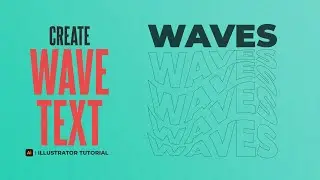 Wave text effect in illustrator