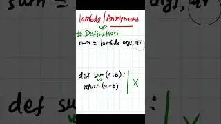 Python - 071 : lambda or anonymous functions in python #python #pythonprogramming #pythontutorial