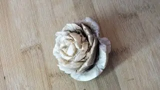 Carving   карвинг  из овощей и фруктов  роза из шампиньона