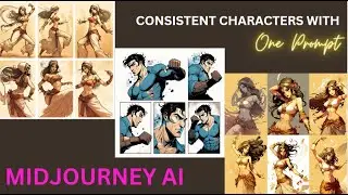 How to get Midjourney AI V4 Consistent Character With 1 Prompt, Demo