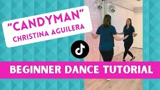 🍭 "CANDYMAN" Dance 🍭 Christina Aguilera 🍭 (BEGINNER DANCE TUTORIAL) Back-view & Step-by-Step! 🍭