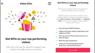 Tiktok 10000 Followers | Video Gifts | Turn on Gifts | Tiktok Monetization
