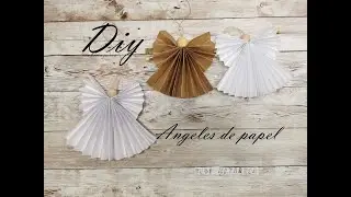 Como hacer Angeles de papel súper fácil