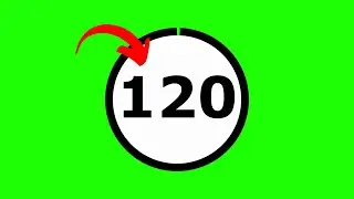 The Sleekest 2 Minute Green Screen Countdown Timer - No sound (White Background)