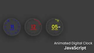 Create an Animated Working Digital Clock using HTML CSS and JavaScript ❤️ 