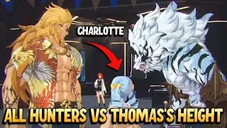 All Hunter's Height Comparison with Thomas Andre's | Solo Leveling: ARISE