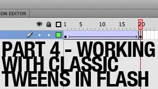 Working with Classic Tweens in Flash - Part 4 - Adding a Keyframe in Between Two Existing Keyframes