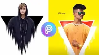 Picsart triangle pop out effect | picsart editing tutorials | picsart new style editing