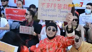 တရုတ်သံရုံးအရှေ့နှင့် မြေနီကုန်းလမ်းဆုံတစ်ဝိုက်တွင် ယနေ့ညနေပိုင်းဆန္ဒပြမှုများ