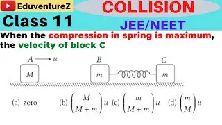 A block A of mass M moving with speed u collides elastically with block B of mass m which is connect