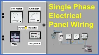 Single Phase Electrical Panel Board Wiring Connection / 