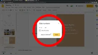 How to  change the size and Position of all of the slide numbers on google slide