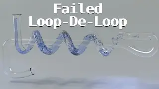 A Broken Water Sim Through a Glass Crazy Straw Like Pipe - Blender 4.0.2