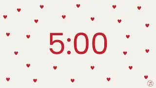 5 Minutes Valentine's Day Timer Countdown - No music | Focus | Study | Reflection | Pomodoro