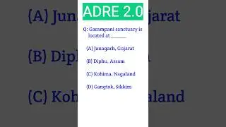 ADRE 2.0 GK MCQ 2024 #adregrade3 #assamgk #shorts