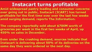 Instacart Turns Profitable
