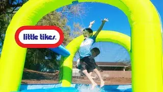 Little Tikes REVIEW Splash 'n Spray Indoor/Outdoor 2-in-1 Inflatable Bouncer Jump Castle