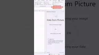 Import data from picture into excel 
