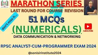 NUMERICAL SPECIAL ON DC&N | DATA COMMUNICATION & NETWORKING | RPSC PROGRAMMER EXAM 2024 |PROGRAMMER