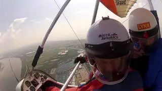 lizs 1st ever flight in a flexwing Microlight