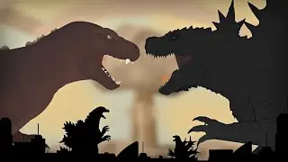 Heisei Godzillasaurus (1991) VS Minus One Godzillasaurus (2023) || Kaiju Battle Animation