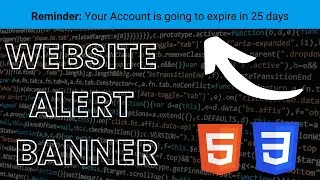 How to Create A Website Alert Banner Using HTML CSS | Cool Coding Tamil