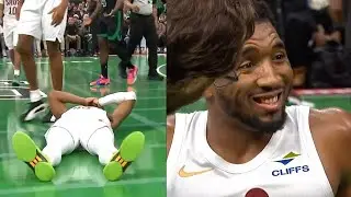 Jayson Tatum TAKES OUT Donovan Mitchell with shoulder as Celtics END Cavs 15-0 Start