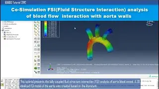 ABAQUS tutorial | Co-simulation FSI analysis of blood flow interaction with aorta walls