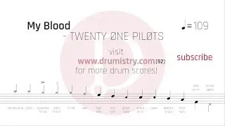 Twenty One Pilots - My Blood[S2] Drum Score