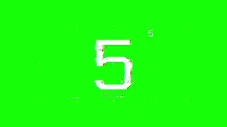 10 Seconds Glitch Countdown with Visual Effects (FREE DOWNLOAD) - Green Screen 4K High Quality